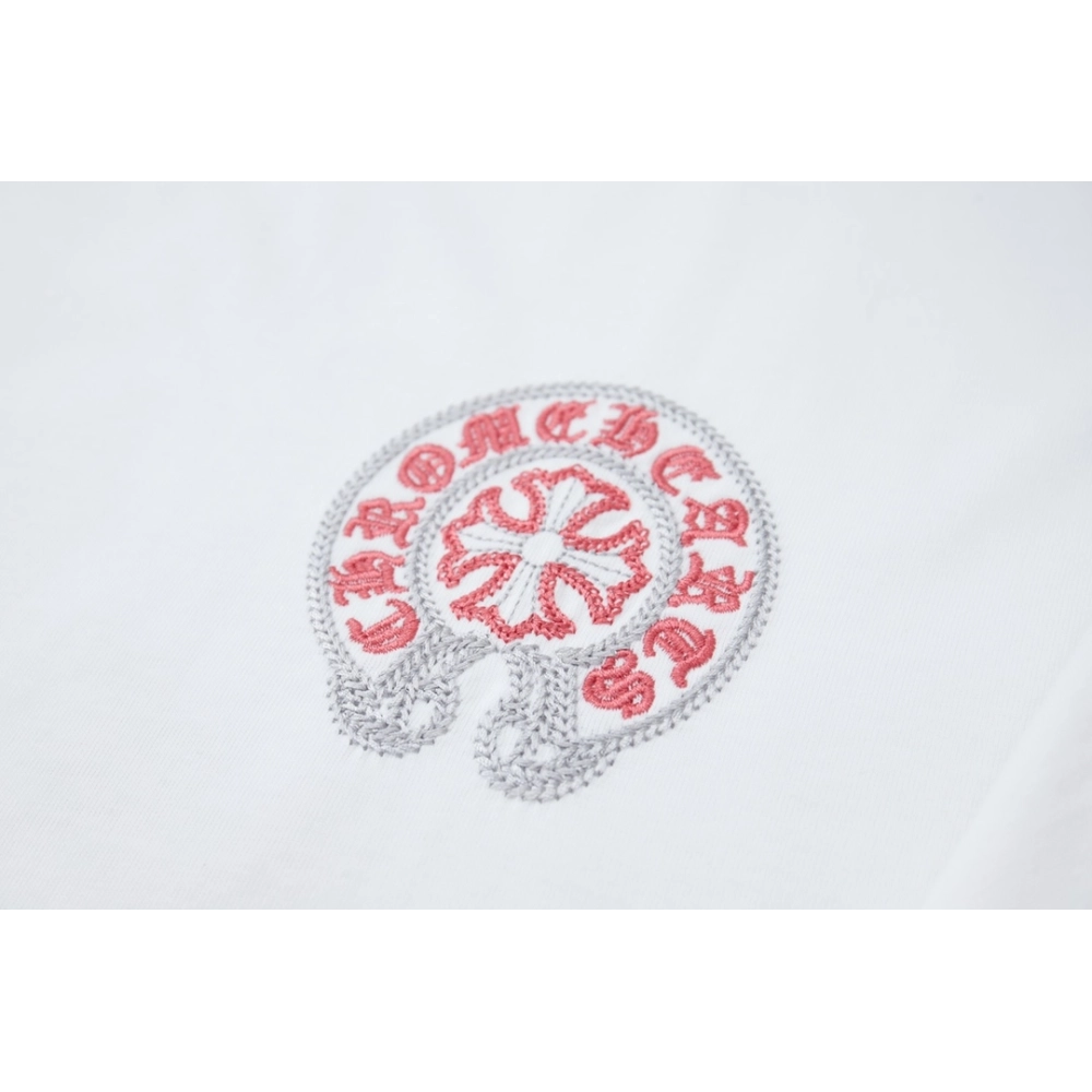 Chrome Hearts T Shirts Heavy Embroidery Horseshoe  ,Chrome Hearts T Shirt,Tshirt,APPAREL