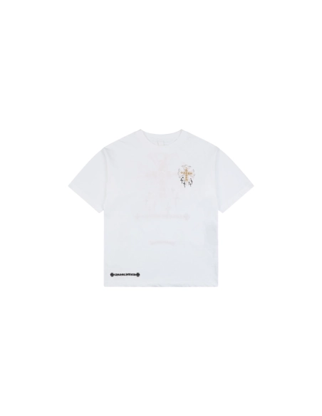 Chrome Hearts T Shirts Cross Floral 001  ,Chrome Hearts T Shirt,Tshirt,APPAREL