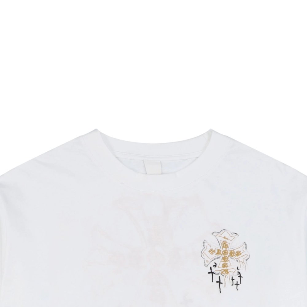 Chrome Hearts T Shirts Cross Floral 001  ,Chrome Hearts T Shirt,Tshirt,APPAREL