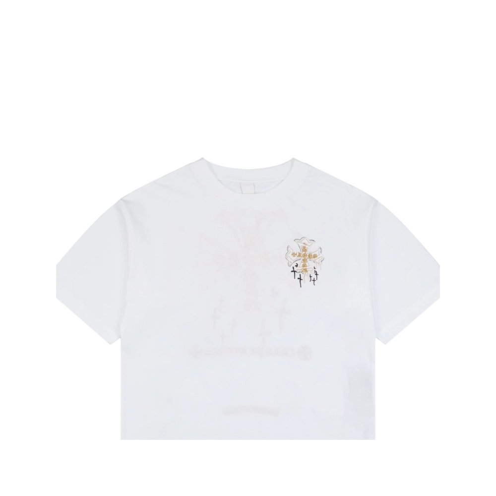 Chrome Hearts T Shirts Cross Floral 001  ,Chrome Hearts T Shirt,Tshirt,APPAREL