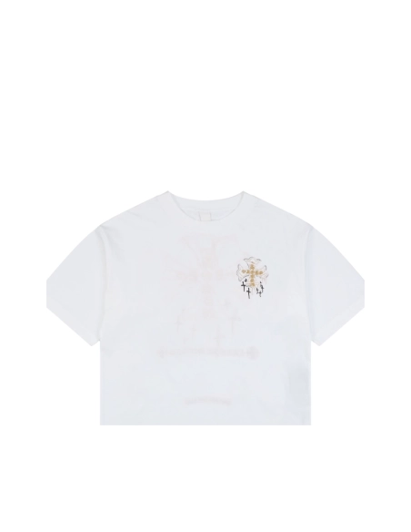 Chrome Hearts T Shirts Cross Floral 001  ,Chrome Hearts T Shirt,Tshirt,APPAREL