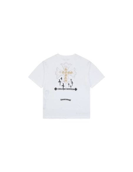 Chrome Hearts T Shirts Cross Floral 001  ,Chrome Hearts T Shirt,Tshirt,APPAREL