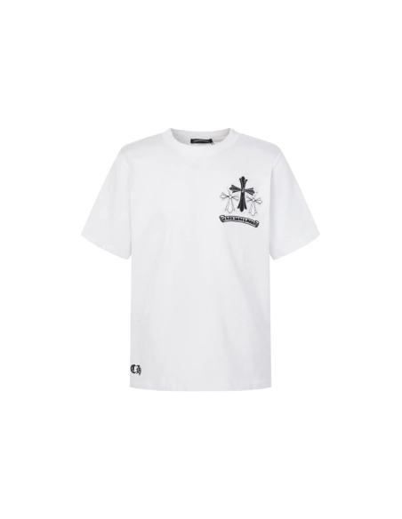Chrome Hearts T Shirts Cross Floral 002  ,Chrome Hearts T Shirt,Tshirt,APPAREL