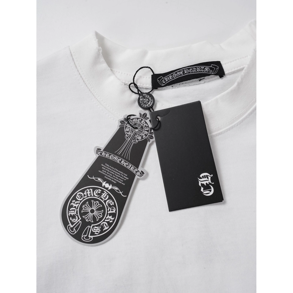 Chrome Hearts T Shirts Cross Floral 002  ,Chrome Hearts T Shirt,Tshirt,APPAREL