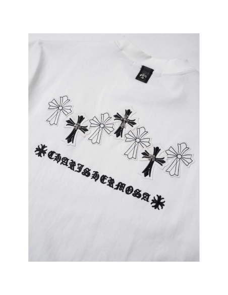 Chrome Hearts T Shirts Cross Floral 002  ,Chrome Hearts T Shirt,Tshirt,APPAREL
