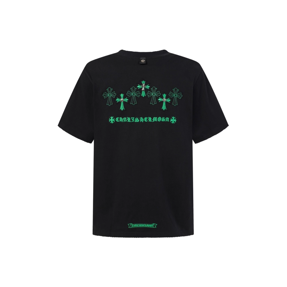Chrome Hearts T Shirts Cross Floral 003  ,Chrome Hearts T Shirt,Tshirt,APPAREL