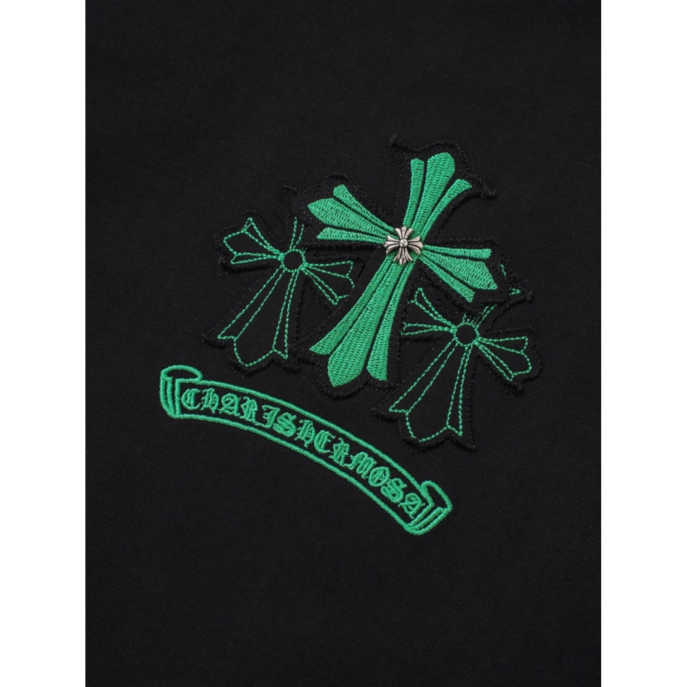 Chrome Hearts T Shirts Cross Floral 003  ,Chrome Hearts T Shirt,Tshirt,APPAREL