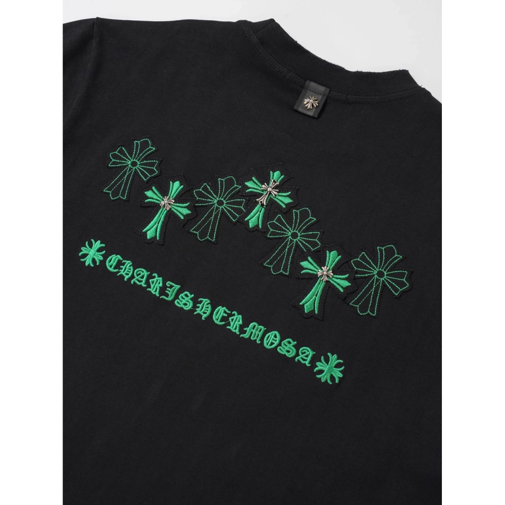 Chrome Hearts T Shirts Cross Floral 003  ,Chrome Hearts T Shirt,Tshirt,APPAREL