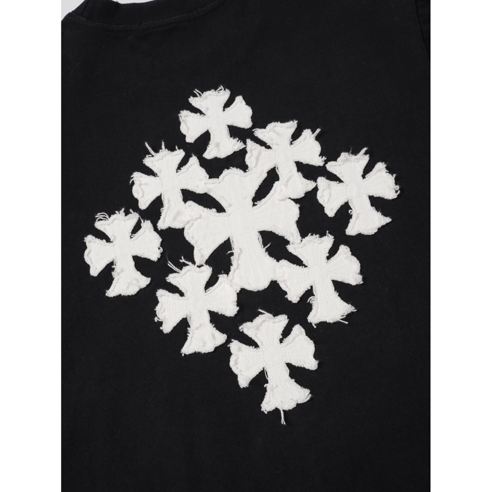 Chrome Hearts T Shirts Cross Floral 004  ,Chrome Hearts T Shirt,Tshirt,APPAREL