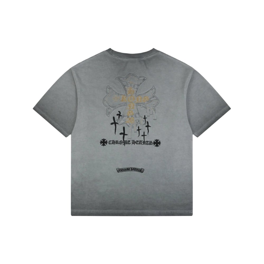 Chrome Hearts T Shirts Cross Floral 006  ,Chrome Hearts T Shirt,Tshirt,APPAREL