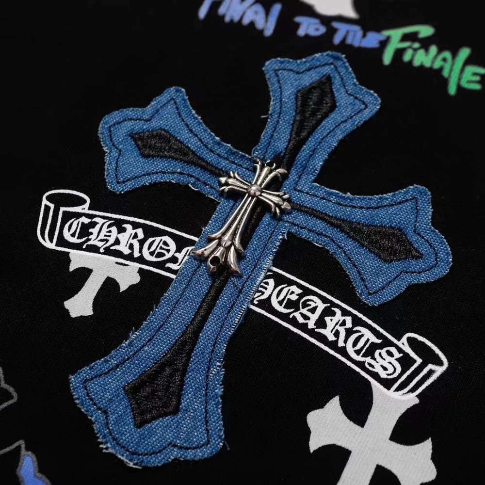 Chrome Hearts T Shirts Patch Metal Cross  ,Chrome Hearts T Shirt,Tshirt,APPAREL
