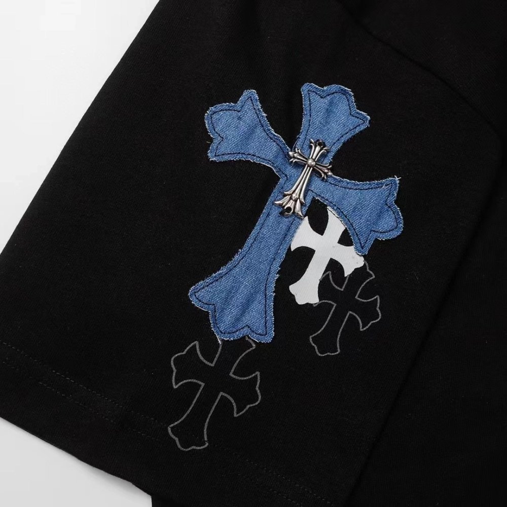 Chrome Hearts T Shirts Patch Metal Cross  ,Chrome Hearts T Shirt,Tshirt,APPAREL