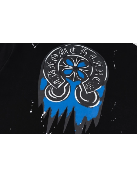 Chrome Hearts T Shirts Splash Graffiti Print  ,Chrome Hearts T Shirt,Tshirt,APPAREL