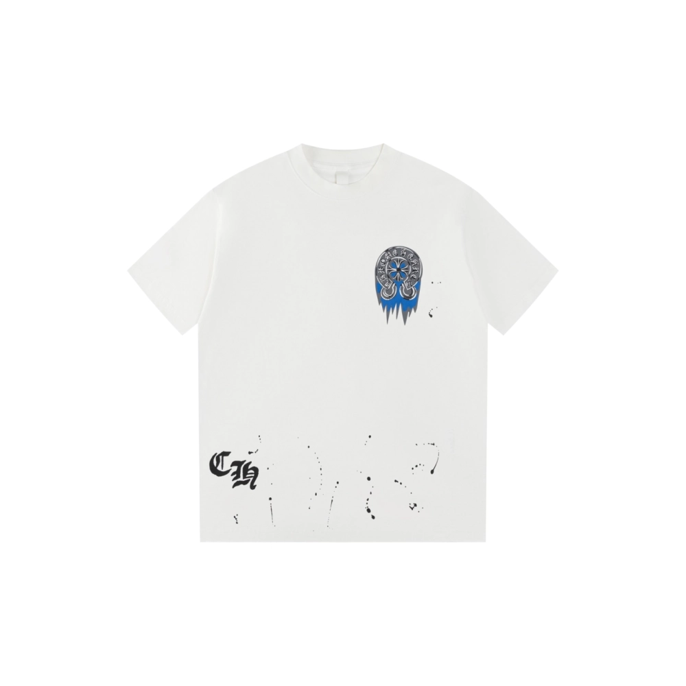Chrome Hearts T Shirts Splash Graffiti Print  ,Chrome Hearts T Shirt,Tshirt,APPAREL