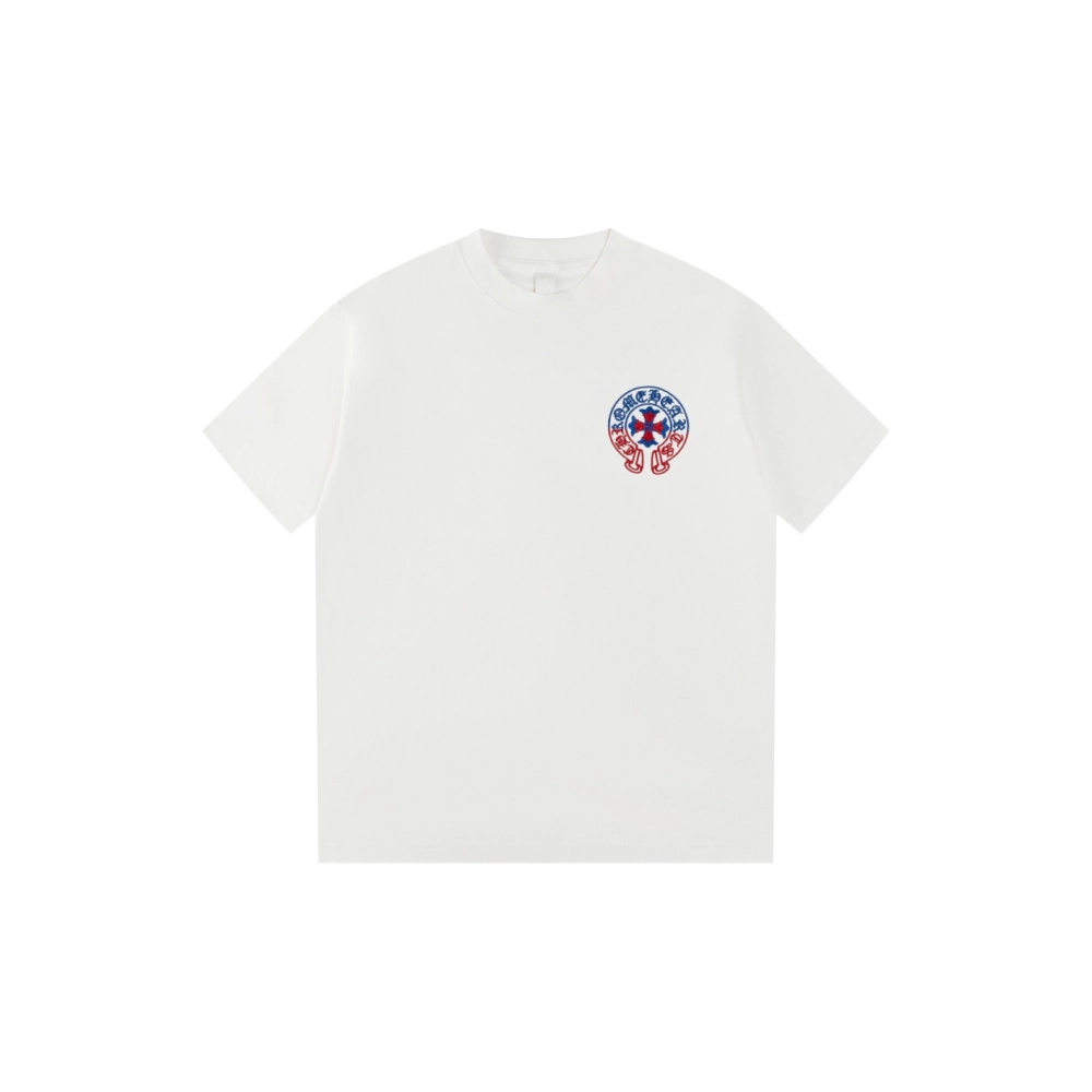Chrome Hearts T Shirts Heavy Embroidery Horseshoe  ,Chrome Hearts T Shirt,Tshirt,APPAREL