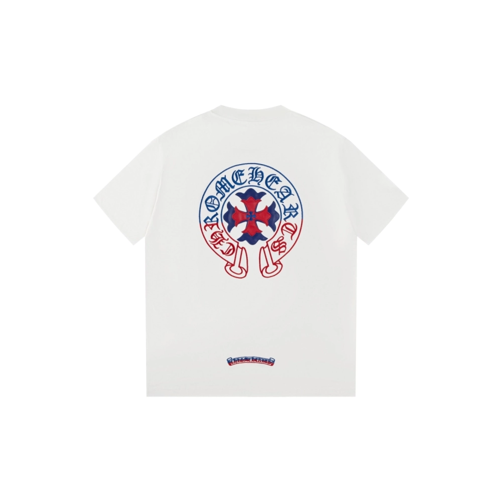 Chrome Hearts T Shirts Heavy Embroidery Horseshoe  ,Chrome Hearts T Shirt,Tshirt,APPAREL