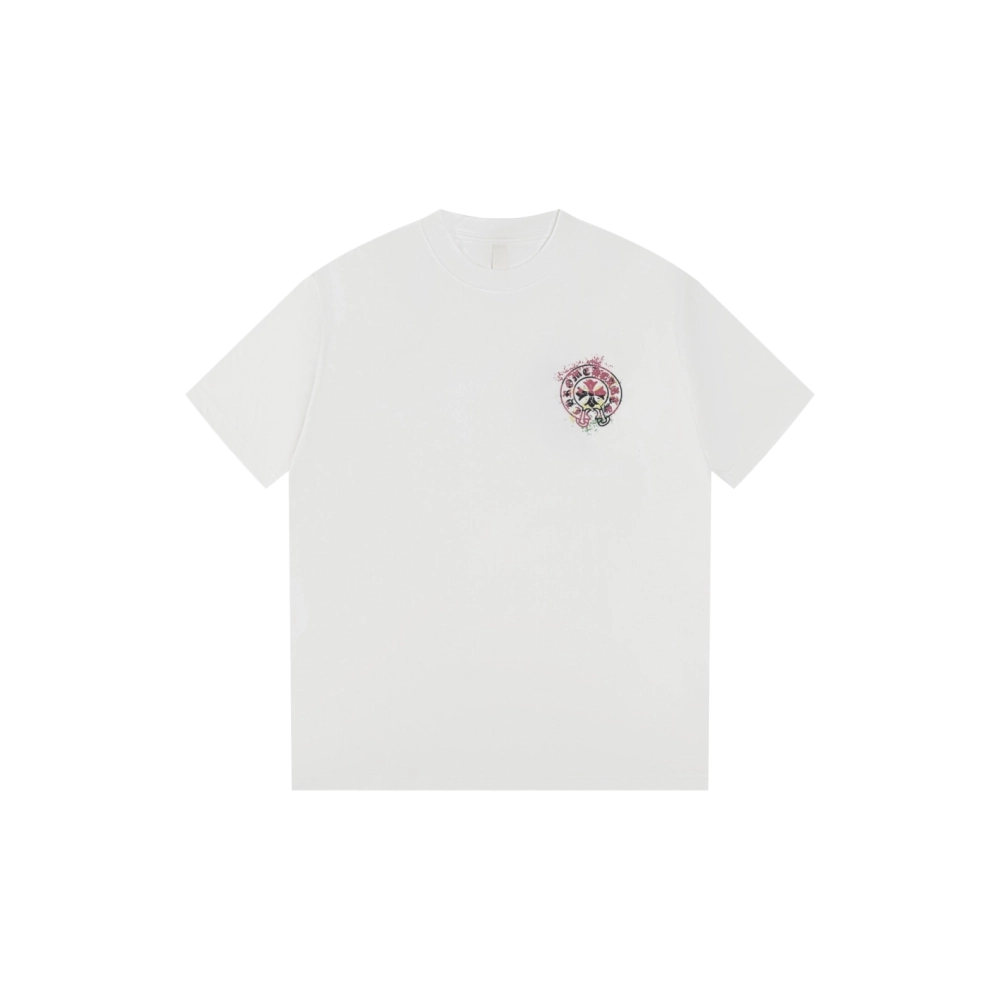 Chrome Hearts T Shirts Graffiti Horseshoe Print  ,Chrome Hearts T Shirt,Tshirt,APPAREL