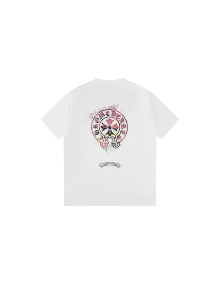 Chrome Hearts T Shirts Graffiti Horseshoe Print  ,Chrome Hearts T Shirt,Tshirt,APPAREL