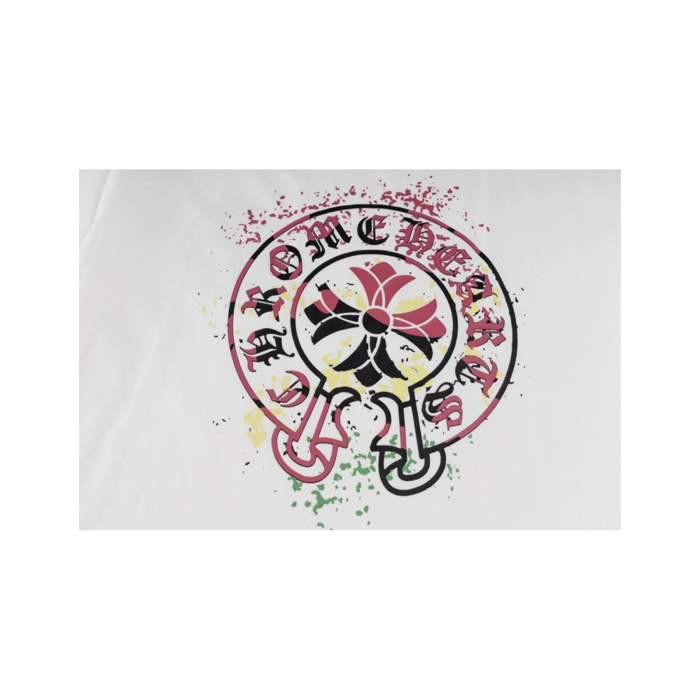 Chrome Hearts T Shirts Graffiti Horseshoe Print  ,Chrome Hearts T Shirt,Tshirt,APPAREL