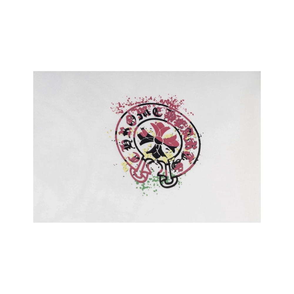 Chrome Hearts T Shirts Graffiti Horseshoe Print  ,Chrome Hearts T Shirt,Tshirt,APPAREL