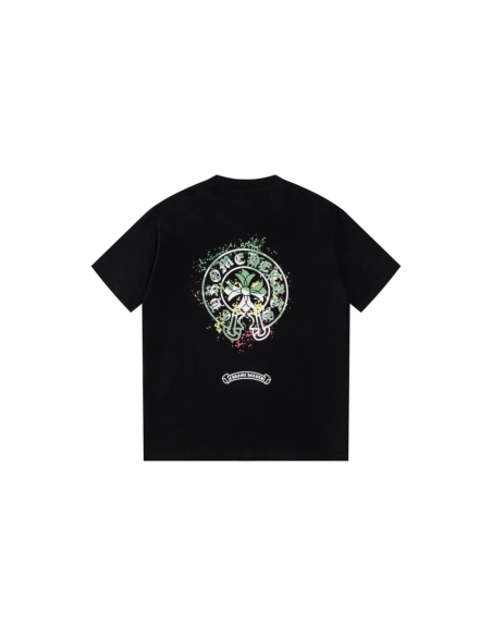 Chrome Hearts T Shirts Graffiti Horseshoe Print  ,Chrome Hearts T Shirt,Tshirt,APPAREL