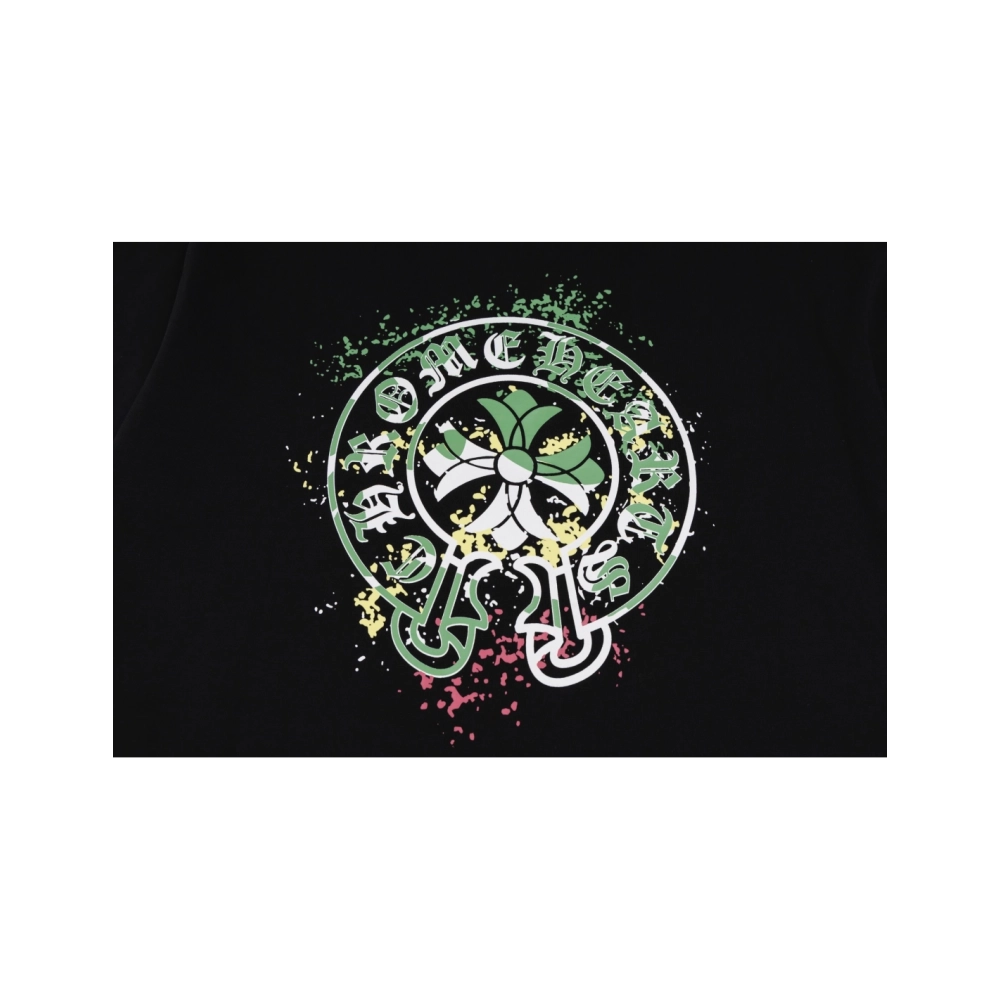 Chrome Hearts T Shirts Graffiti Horseshoe Print  ,Chrome Hearts T Shirt,Tshirt,APPAREL