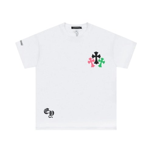 Chrome Hearts T Shirts Rainbow Cross Print  ,Chrome Hearts T Shirt,Tshirt,APPAREL