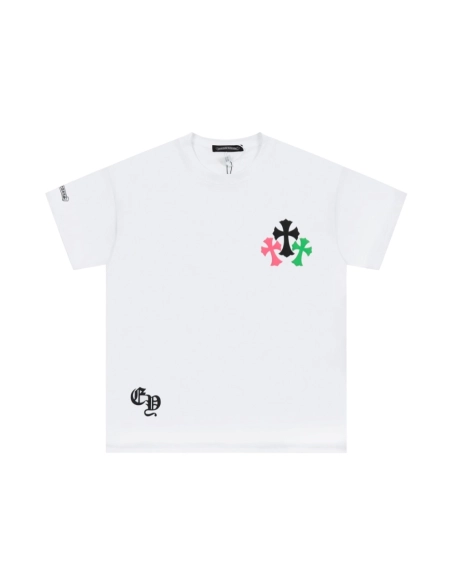 Chrome Hearts T Shirts Rainbow Cross Print  ,Chrome Hearts T Shirt,Tshirt,APPAREL