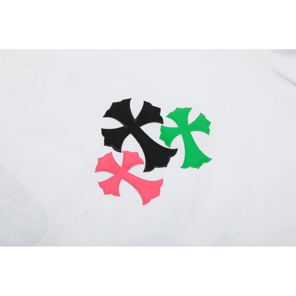 Chrome Hearts T Shirts Rainbow Cross Print  ,Chrome Hearts T Shirt,Tshirt,APPAREL
