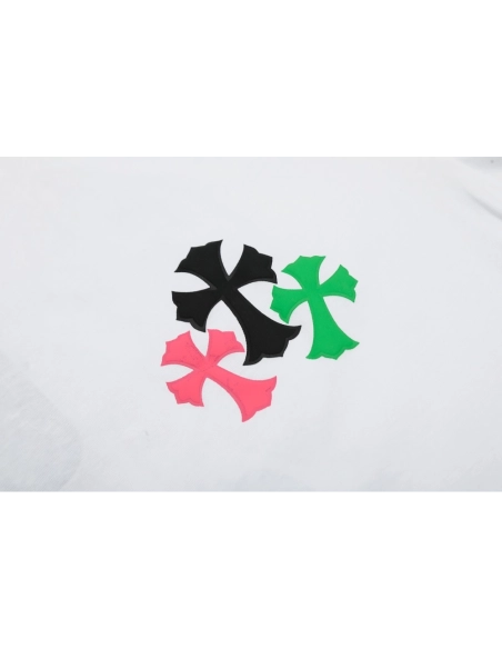 Chrome Hearts T Shirts Rainbow Cross Print  ,Chrome Hearts T Shirt,Tshirt,APPAREL