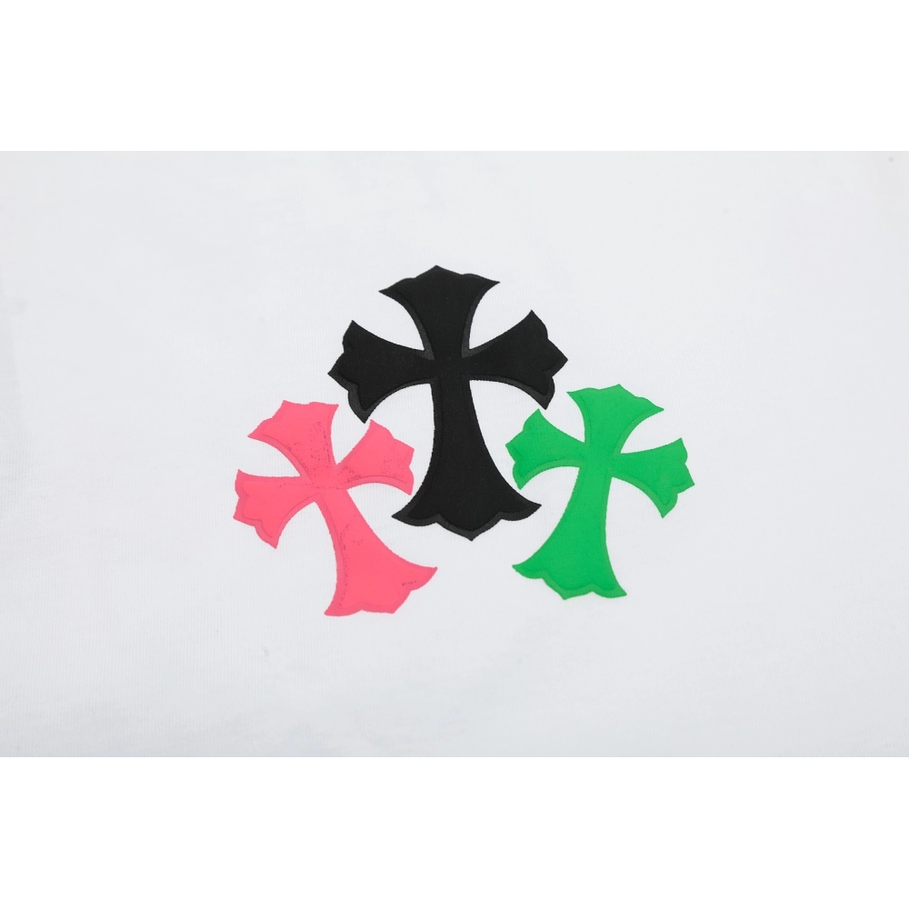 Chrome Hearts T Shirts Rainbow Cross Print  ,Chrome Hearts T Shirt,Tshirt,APPAREL
