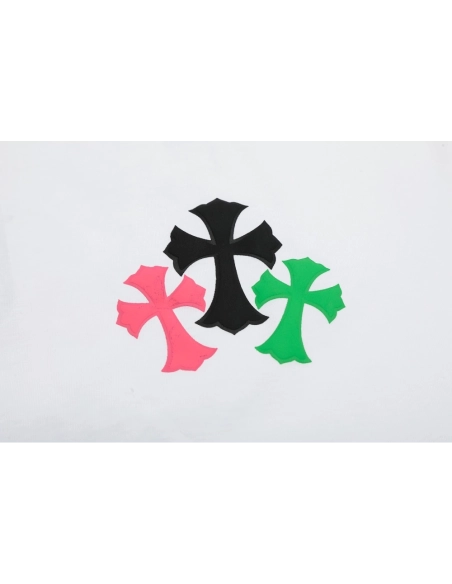 Chrome Hearts T Shirts Rainbow Cross Print  ,Chrome Hearts T Shirt,Tshirt,APPAREL