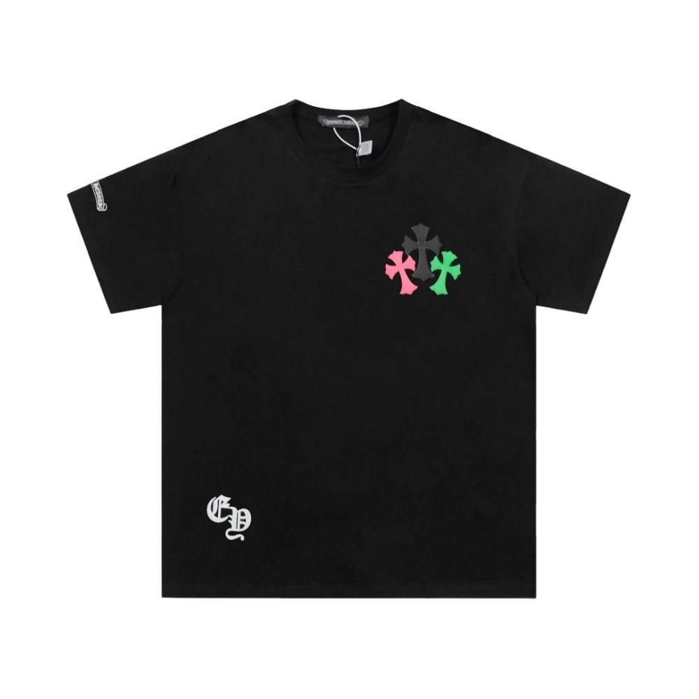 Chrome Hearts T Shirts Rainbow Cross Print  ,Chrome Hearts T Shirt,Tshirt,APPAREL