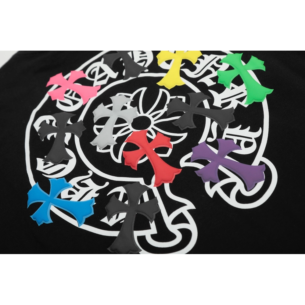 Chrome Hearts T Shirts Rainbow Cross Print  ,Chrome Hearts T Shirt,Tshirt,APPAREL