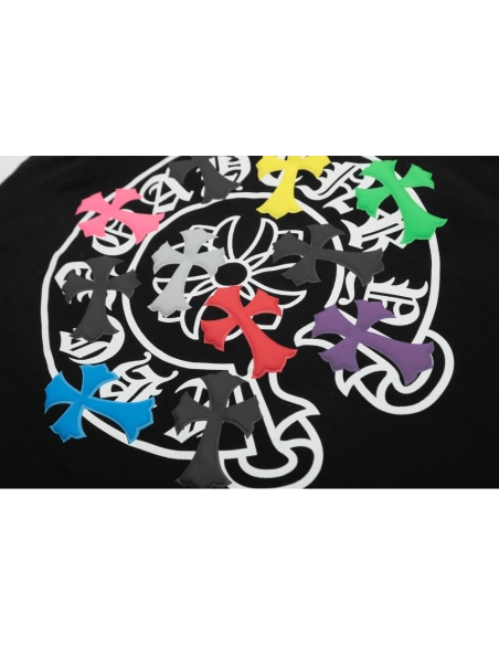 Chrome Hearts T Shirts Rainbow Cross Print  ,Chrome Hearts T Shirt,Tshirt,APPAREL