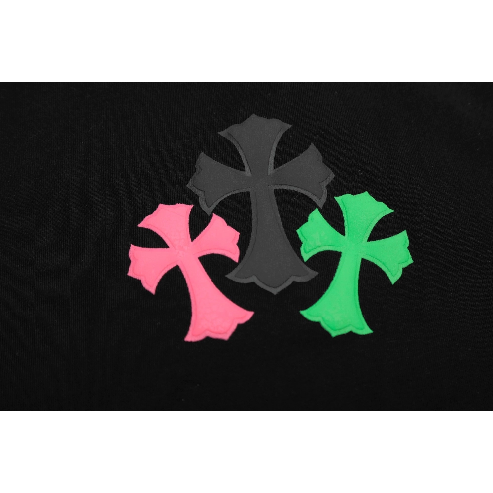 Chrome Hearts T Shirts Rainbow Cross Print  ,Chrome Hearts T Shirt,Tshirt,APPAREL