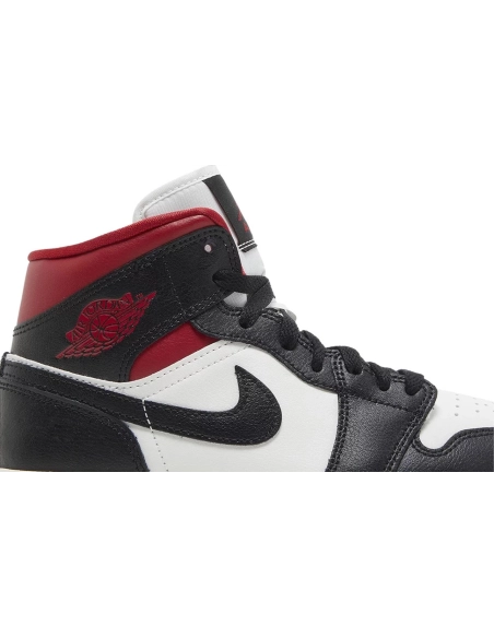 Air Jordan 1 Mid Black Sail Gym Red BQ6472 061,AIR JORDAN 1 HIGH,Air Jordan