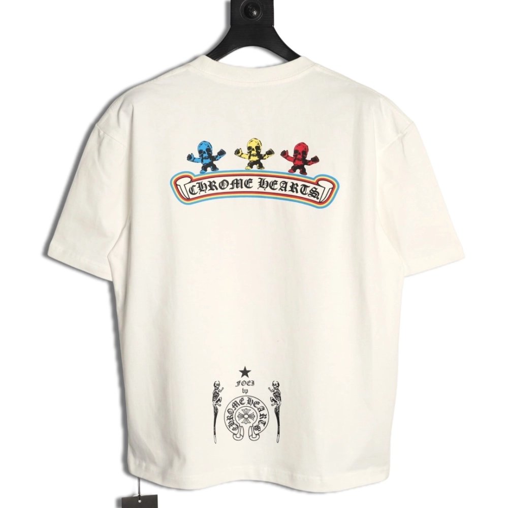 Chrome Hearts T Shirts Colorful Skull  ,Chrome Hearts T Shirt,Tshirt,APPAREL