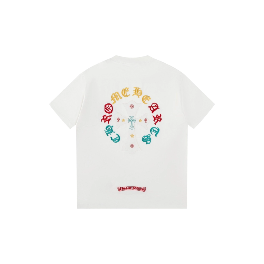 Chrome Hearts T Shirts Heavy Embroidery Horseshoe  ,Chrome Hearts T Shirt,Tshirt,APPAREL