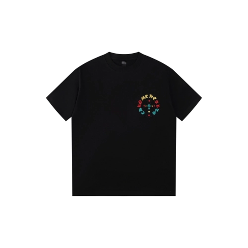Chrome Hearts T Shirts Heavy Embroidery Horseshoe,Chrome Hearts T Shirt,Tshirt,APPAREL