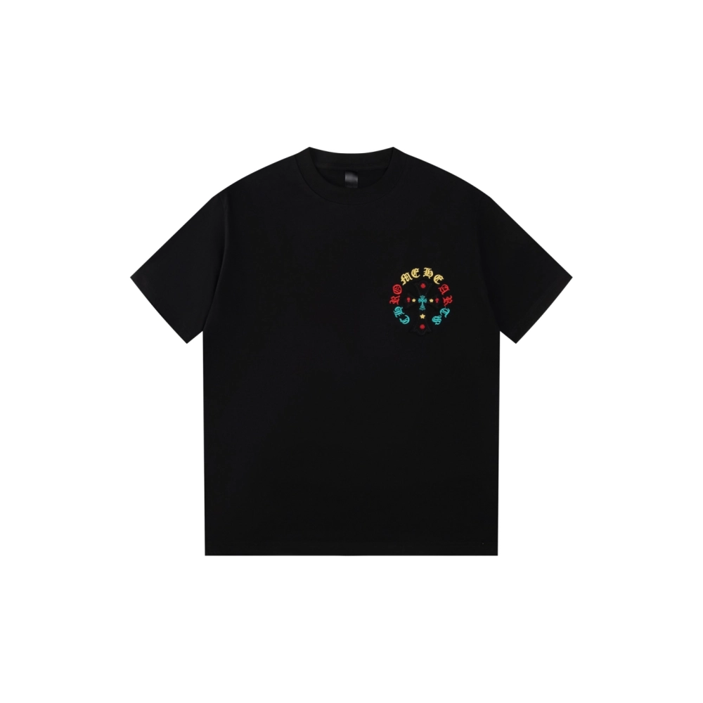 Chrome Hearts T Shirts Heavy Embroidery Horseshoe,Chrome Hearts T Shirt,Tshirt,APPAREL