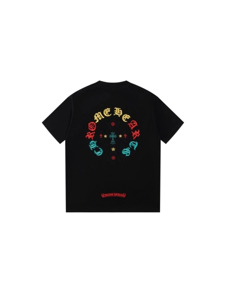 Chrome Hearts T Shirts Heavy Embroidery Horseshoe,Chrome Hearts T Shirt,Tshirt,APPAREL