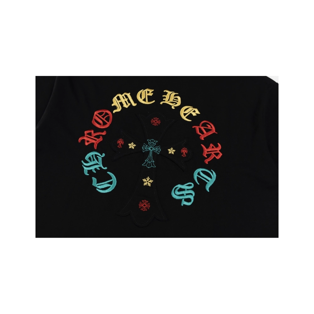 Chrome Hearts T Shirts Heavy Embroidery Horseshoe,Chrome Hearts T Shirt,Tshirt,APPAREL