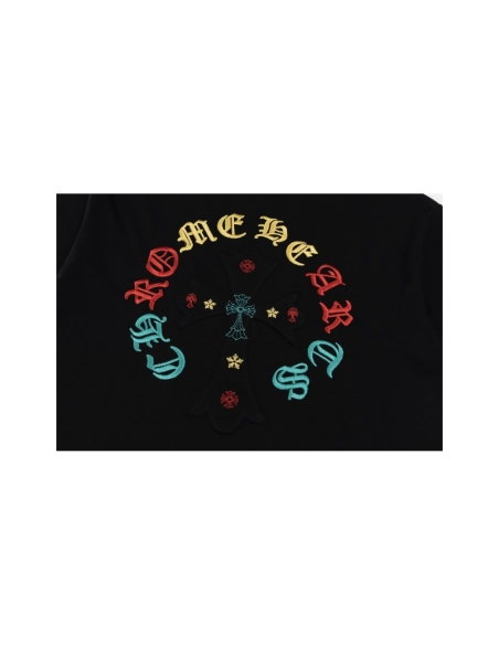 Chrome Hearts T Shirts Heavy Embroidery Horseshoe,Chrome Hearts T Shirt,Tshirt,APPAREL