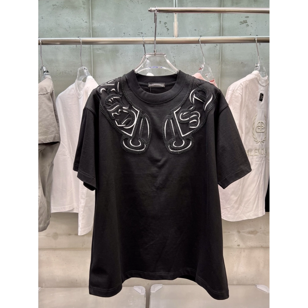 Chrome Hearts T Shirts Black White 001  ,Chrome Hearts T Shirt,Tshirt,APPAREL