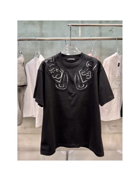 Chrome Hearts T Shirts Black White 001  ,Chrome Hearts T Shirt,Tshirt,APPAREL