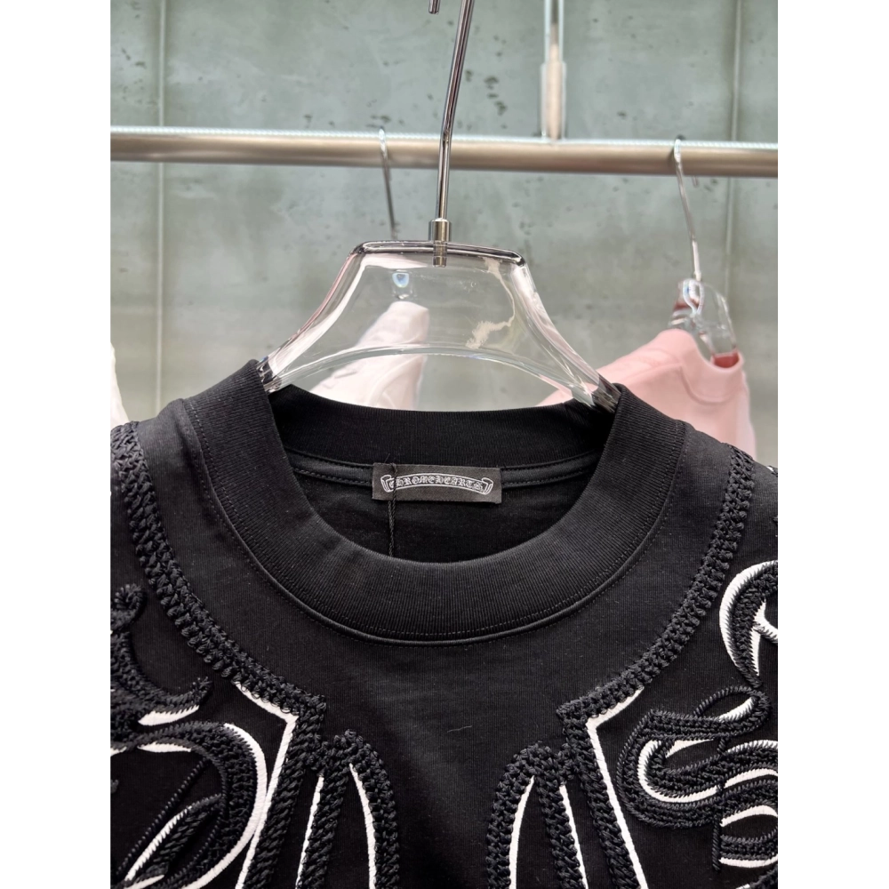 Chrome Hearts T Shirts Black White 001  ,Chrome Hearts T Shirt,Tshirt,APPAREL