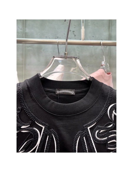 Chrome Hearts T Shirts Black White 001  ,Chrome Hearts T Shirt,Tshirt,APPAREL