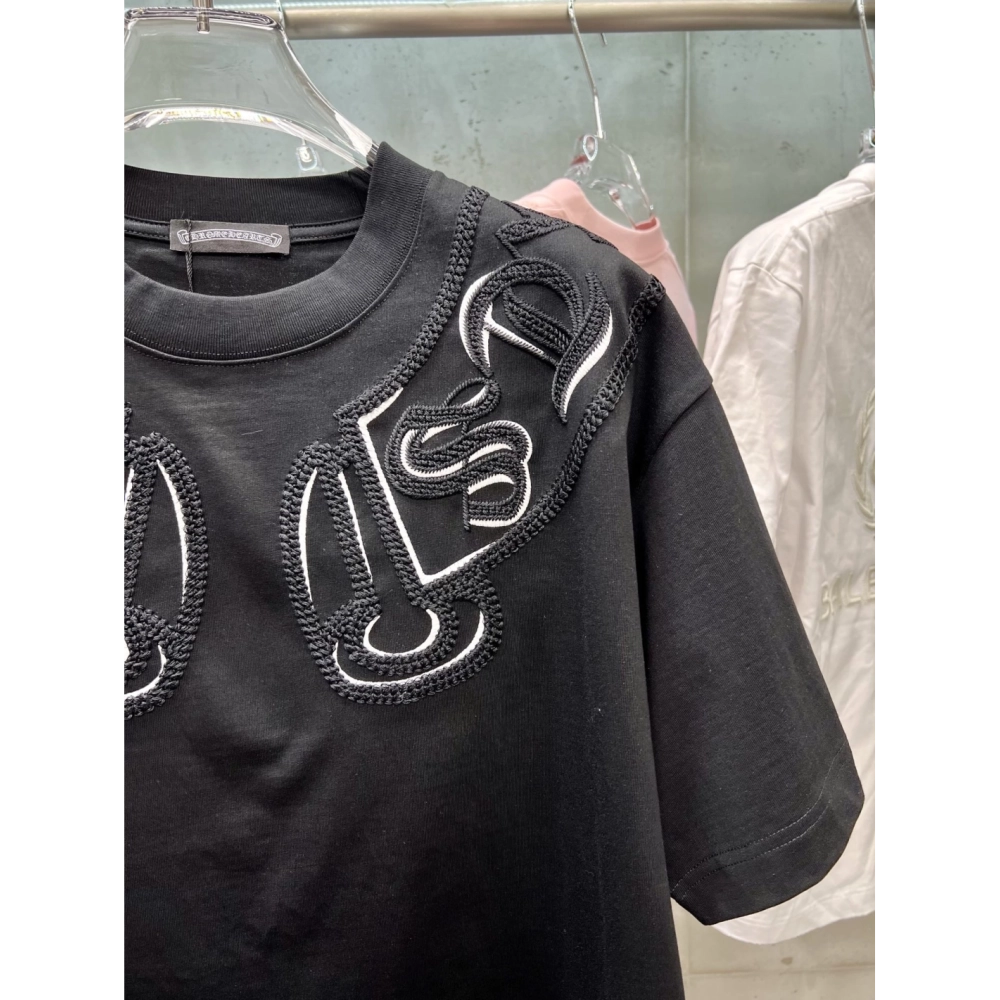 Chrome Hearts T Shirts Black White 001  ,Chrome Hearts T Shirt,Tshirt,APPAREL