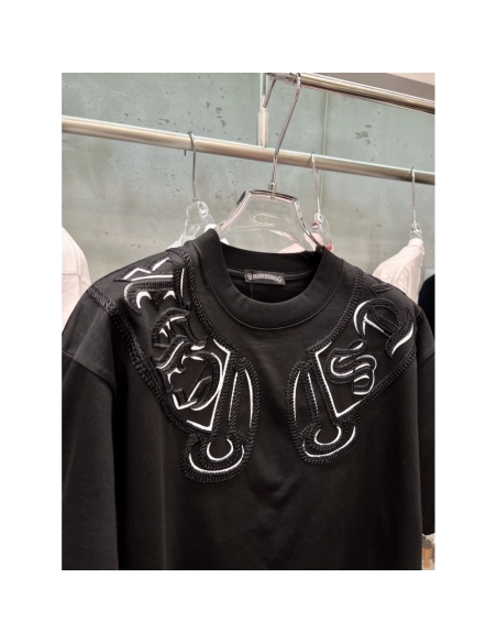 Chrome Hearts T Shirts Black White 001  ,Chrome Hearts T Shirt,Tshirt,APPAREL